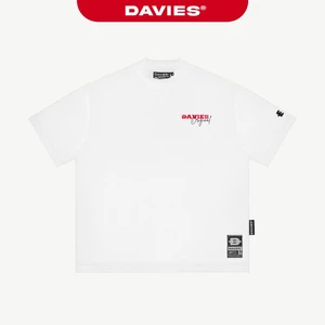 Áo form rộng màu trắng in tràn viền DAVIES local brand nam nữ thun cotton co giãn Tee Unbound I D37-T7-T