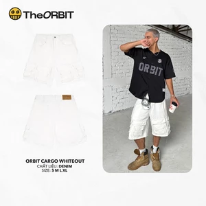 Quần Short Nam Nữ The ORBIT - ORBIT CARGO WHITEOUT WHITE - Local Brand Chính Hãng