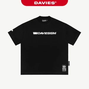 Áo phông local brand chính hãng DAVIES  nam nữ form rộng tay lỡ màu đen Tee Drift Davies | D33-T12