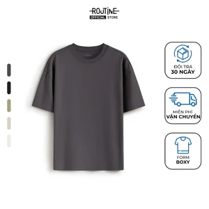Áo Thun Tay Ngắn Nam Nhãn Trang Trí  Form Boxy - Routine 10F25TSS034