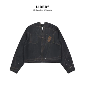 Áo Khoác Denim Unisex Dáng Boxy Cổ Đứng X ENIGMA KAIRO JACKET