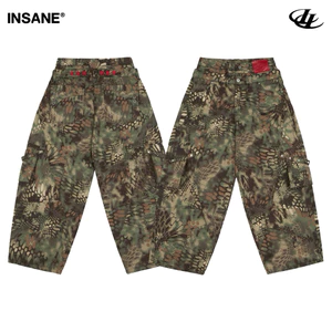 Quần Dài InsaneClo URBAN MIRAGE CARGO PANTS Form Baggy Unisex Vải Kaki Caro Nhập