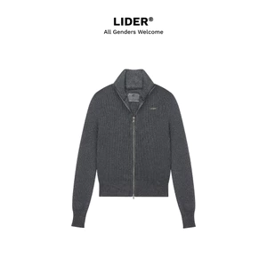 Áo Len Khoá Kéo Tay Dài Unisex LIDER HOMEBODY ZIP KNIT TOP