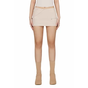 Chân Váy Da Lộn Nữ Dáng Ngắn Beuter - BEUTER® WMNS SUEDE MINI SKIRT - BEIGE