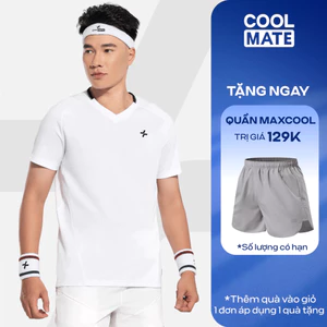 [TẶNG QUẦN SHORT]Áo thun thể thao nam Pickleball Smash Shot cổ V thoáng khí thấm hút tốt Coolmate