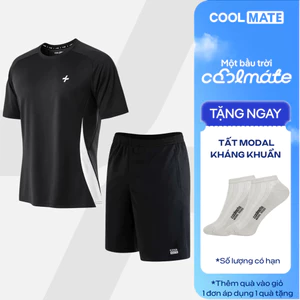 [TẶNG TẤT]Set thể thao Pickleball Áo thun Promax Sideflow Quần shorts Thoáng khí thấm hút Coolmate