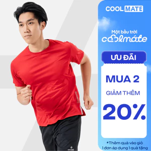 [MUA 2 GIẢM 20%]Áo thun nam thể thao chạy bộ Essentials Fast & Free Run II siêu nhẹ, nhanh khô Coolmate
