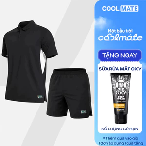 [TẶNG SRM OXY]Set thể thao nam Pickleball Áo Polo Baseline +Quần Smash Shot thoáng khí thấm hút tốt Coolmate