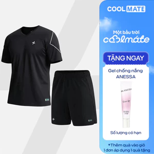 [TẶNG GEL CHỐNG NẮNG]Set thể thao nam Pickleball Áo Dinkshot thun cổ V + Quần short Exdry thoáng khí Coolmate