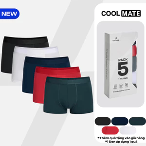 [TẶNG THÊM 1 QUẦN]Combo Pack 5 Quần lót nam Trunk Cotton Co Giãn Origin mềm mại, co giãn, thấm hút Coolmate